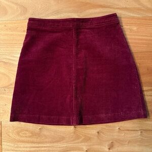 Forever 21 burgundy corduroy skirt